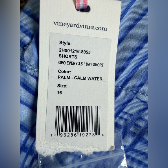 NWT Vineyard Vines blue palm shirts size 16 - Picture 9 of 9